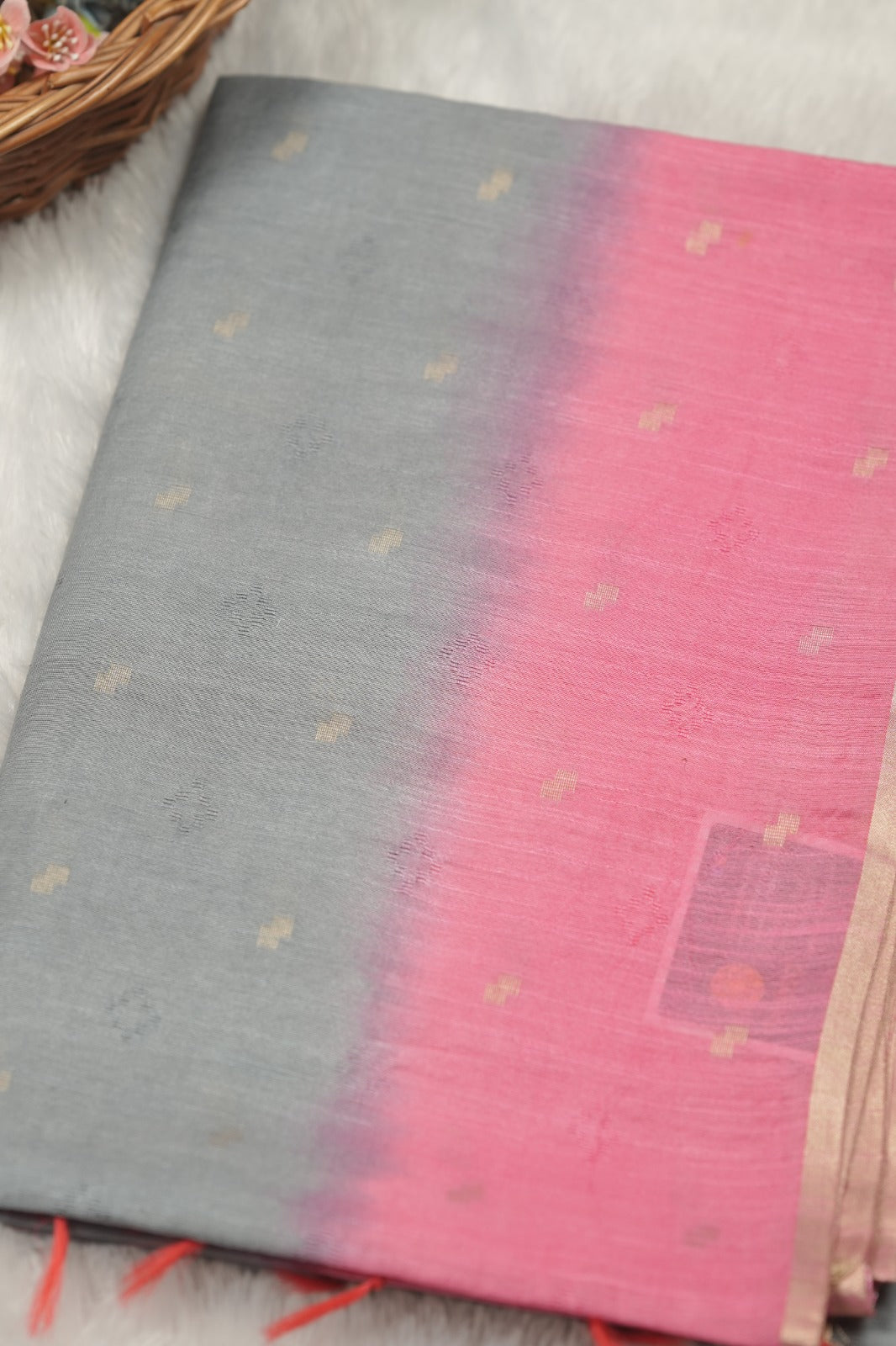 Linen Cotton Saree TSA01360