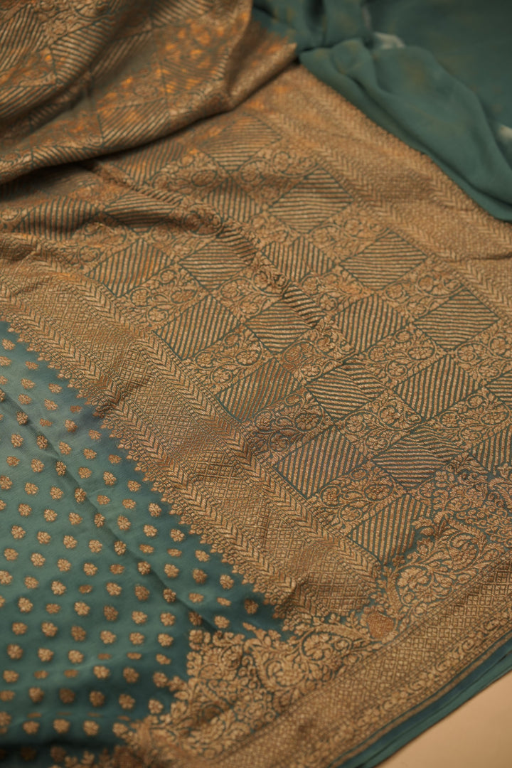 Georgette Banarasi Saree TSA01420
