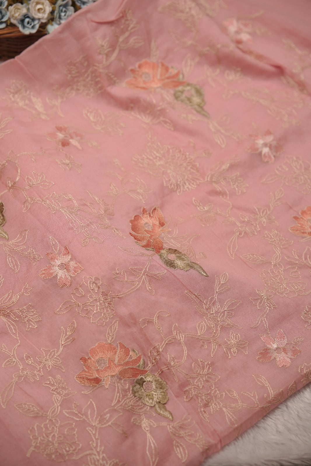 Semi Chanderi Salwar TSS01434