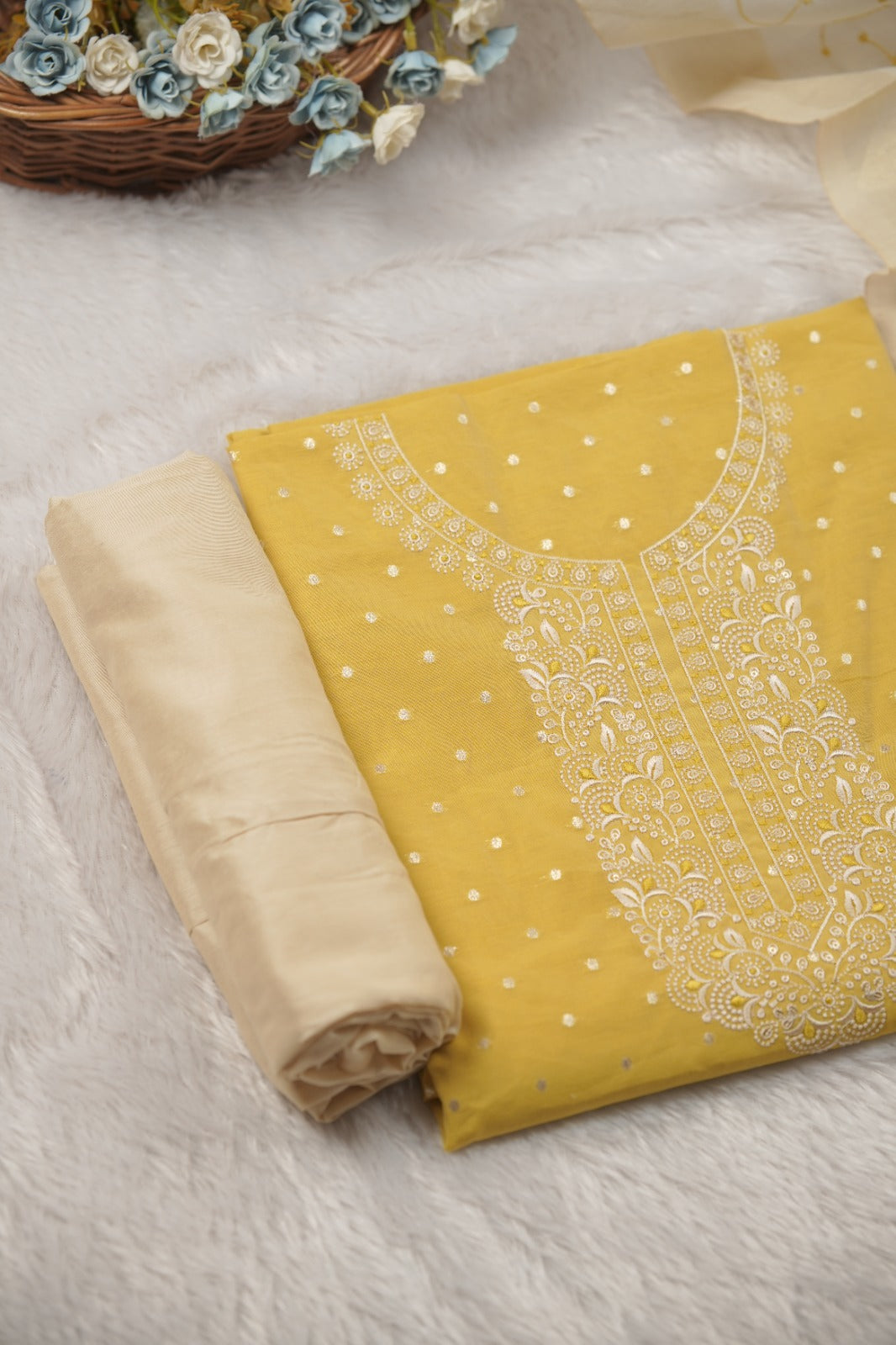Semi Chanderi Salwar TSS01451