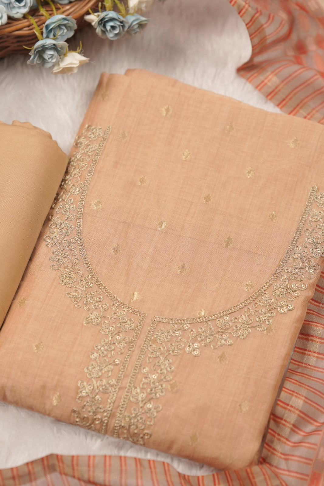 Semi Chanderi Salwar TSS5797