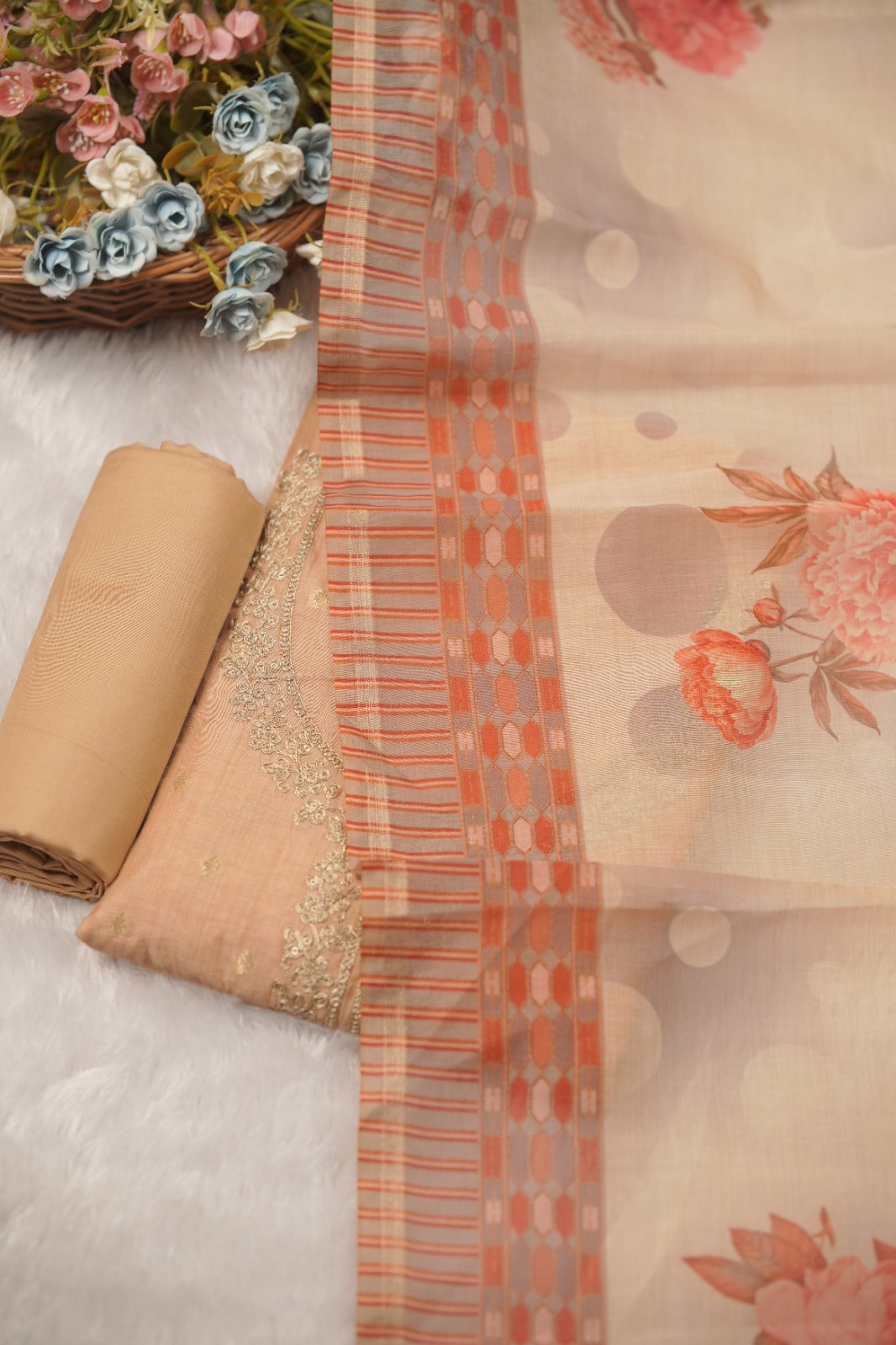 Semi Chanderi Salwar TSS5797