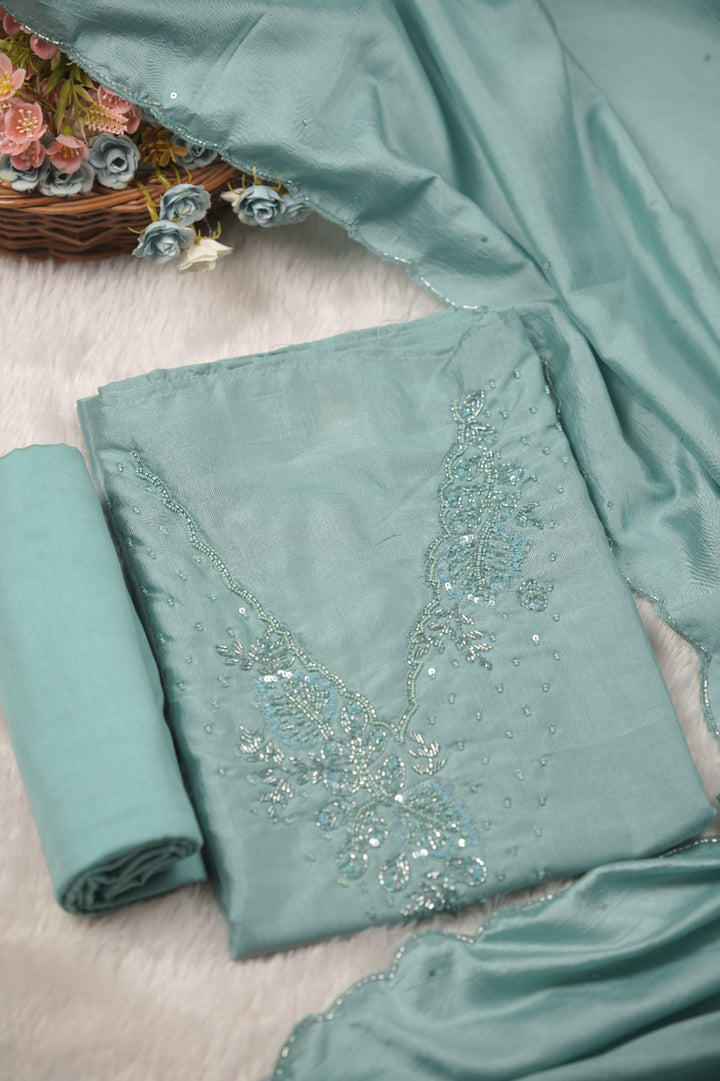 Semi Chanderi Salwar TSS01490