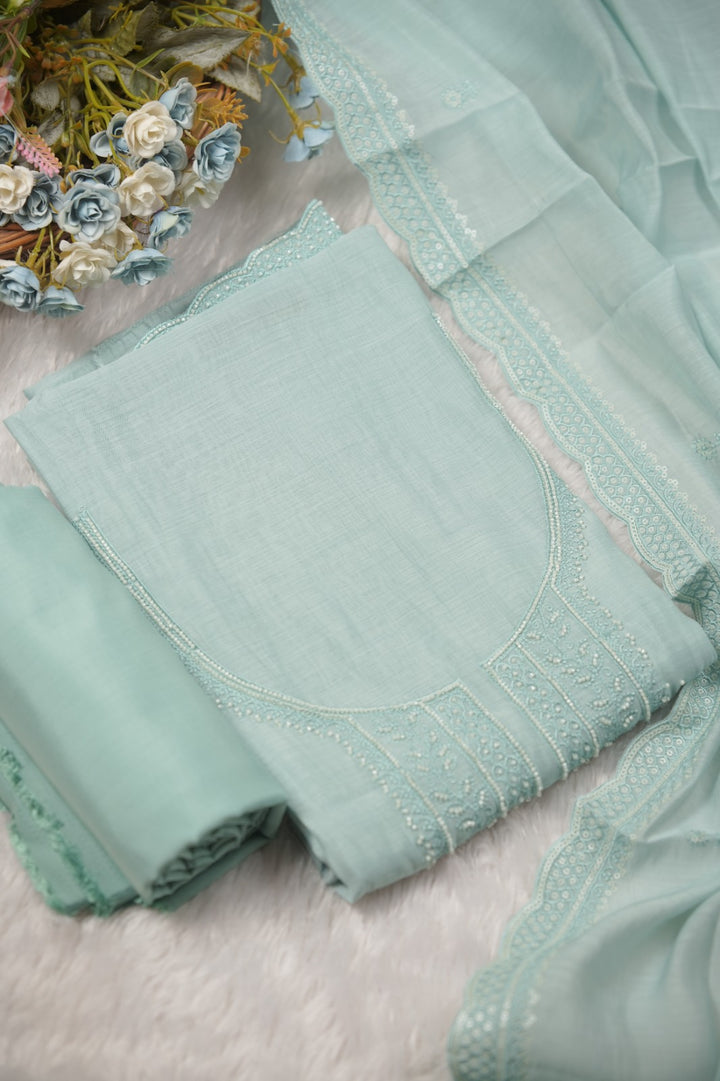 Semi Chanderi Salwar TSS01493