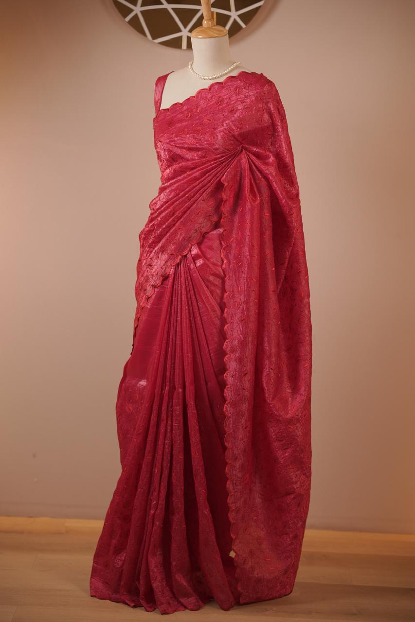 Shimmer Crepe Saree TSA5804