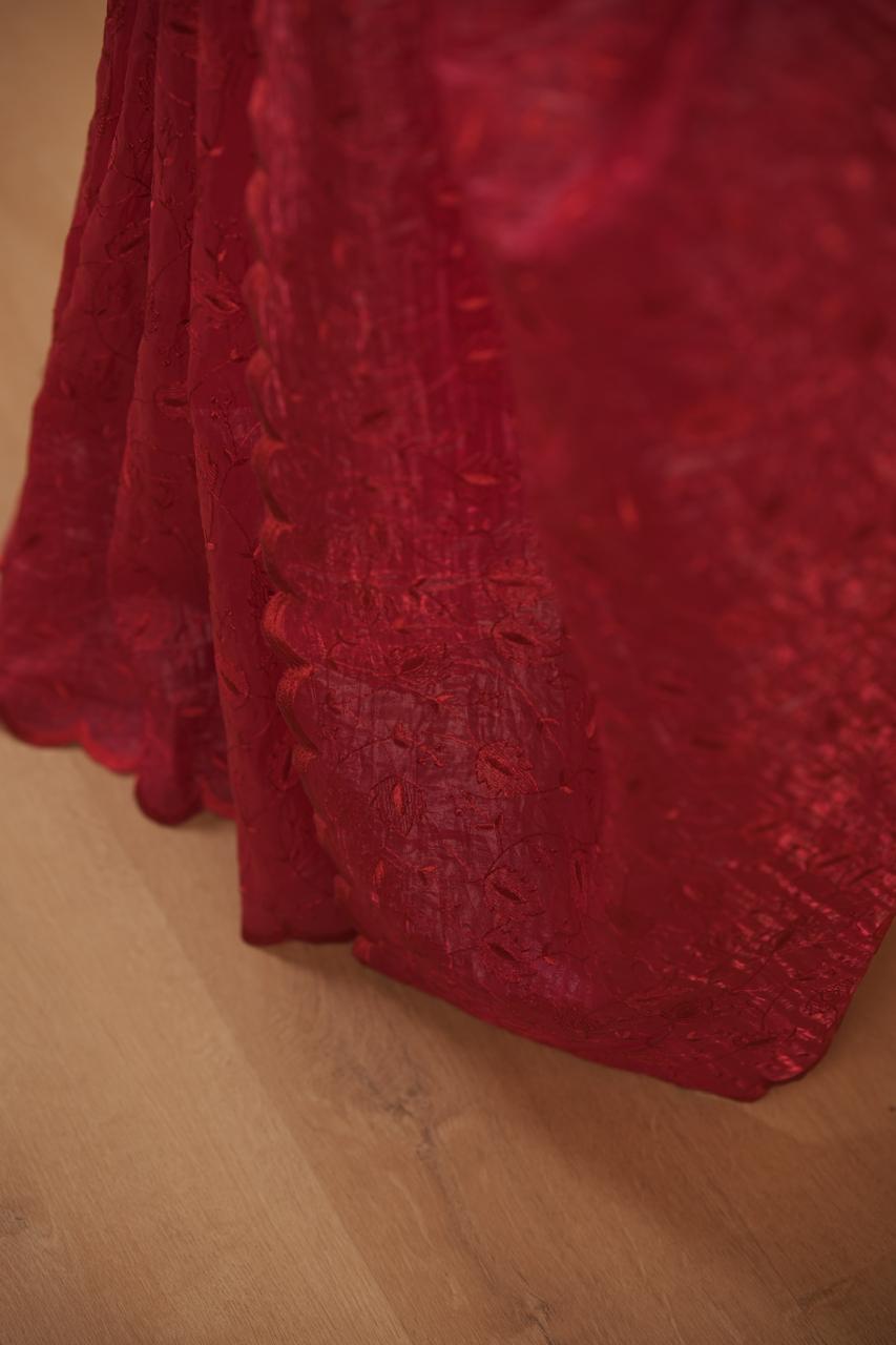 Shimmer Crepe Saree TSA5804