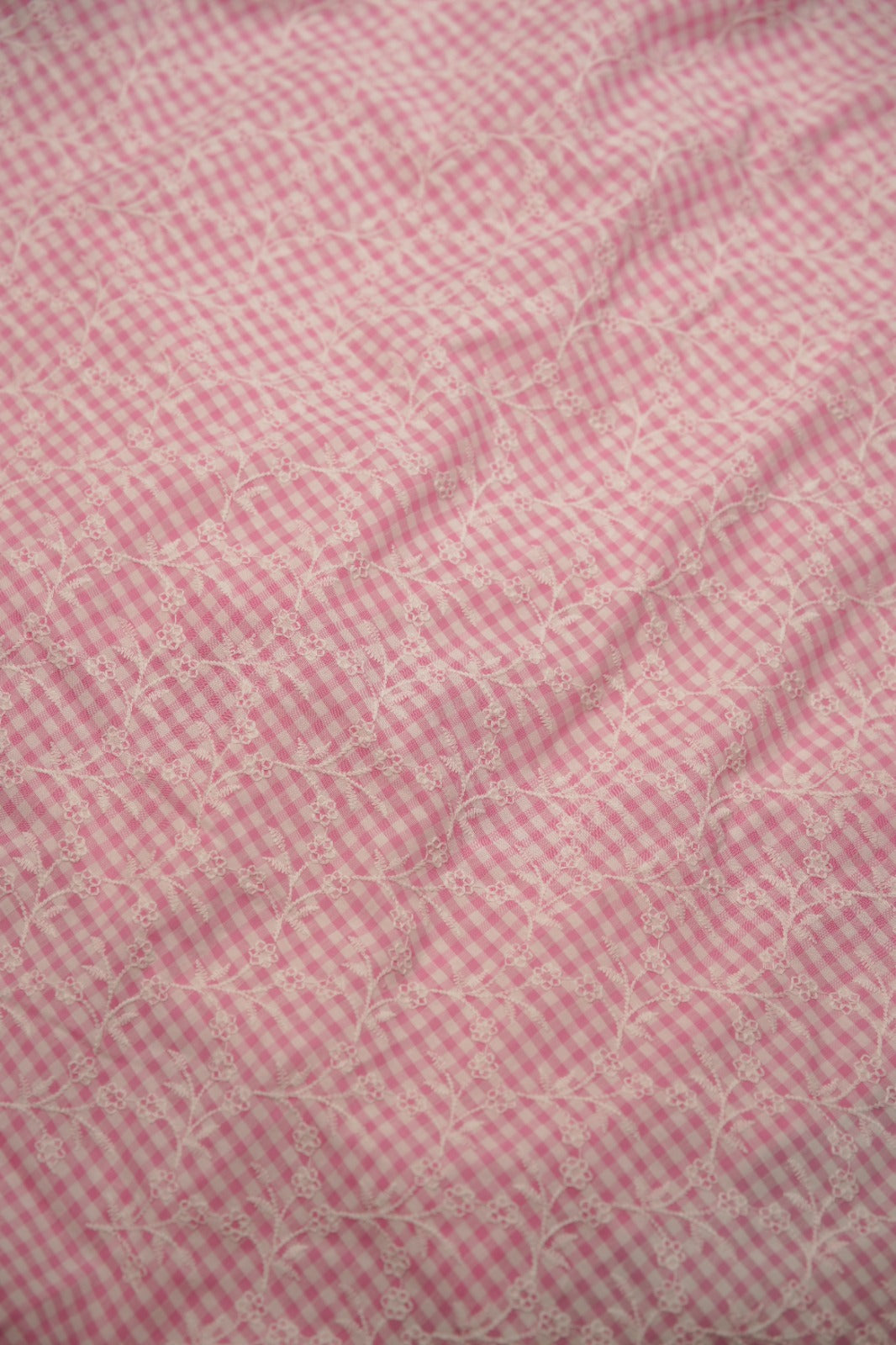 Cotton Check Material TRF5823