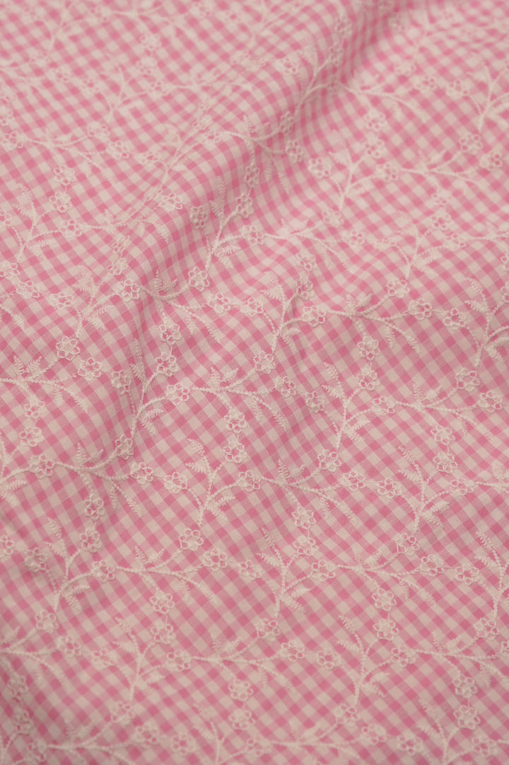 Cotton Check Material TRF5823
