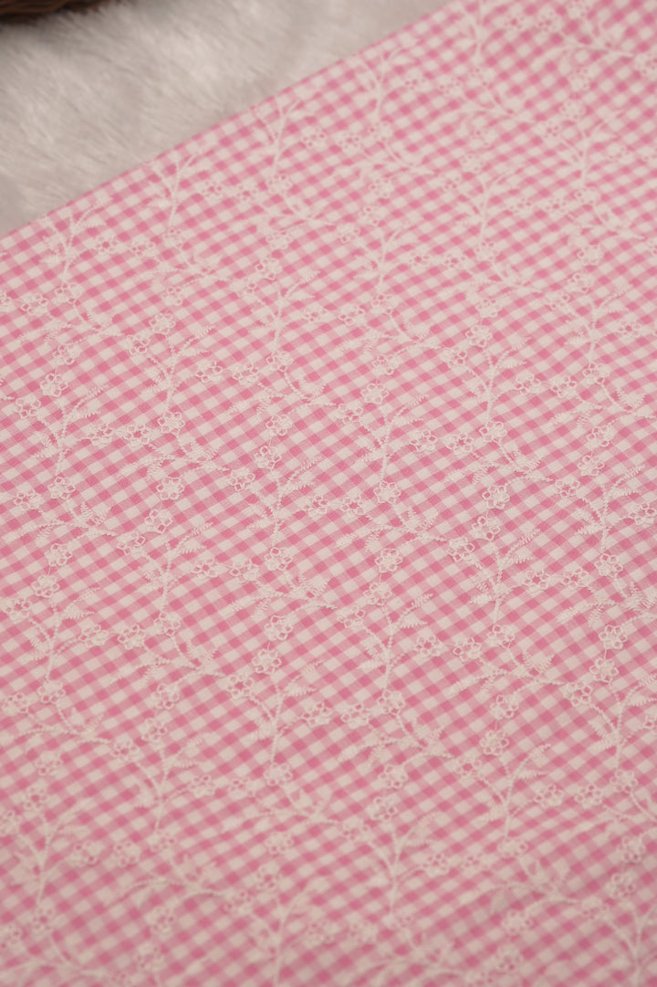 Cotton Check Material TRF5823