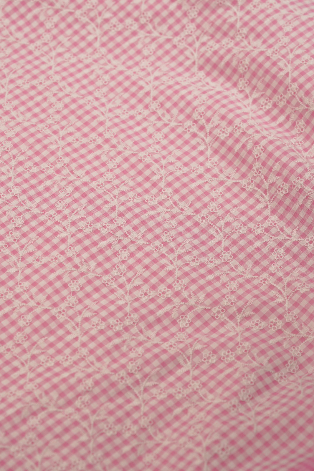 Cotton Check Material TRF5823