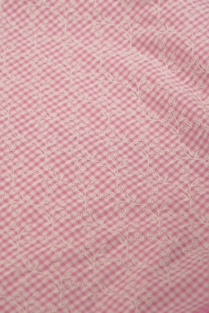 Cotton Check Material TRF5823