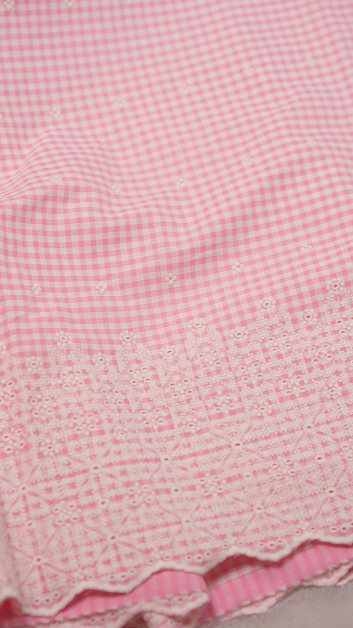 Cotton Check Material TRF5823