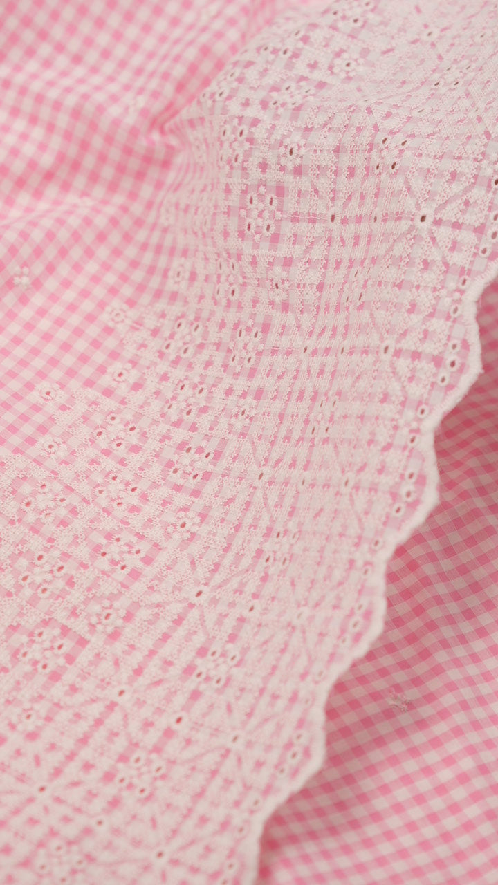 Cotton Check Material TRF5823