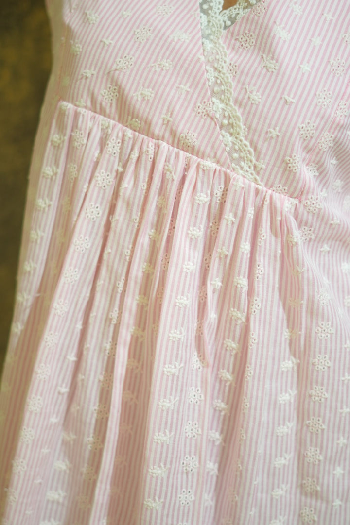 Pink cotton dress TKTB1061