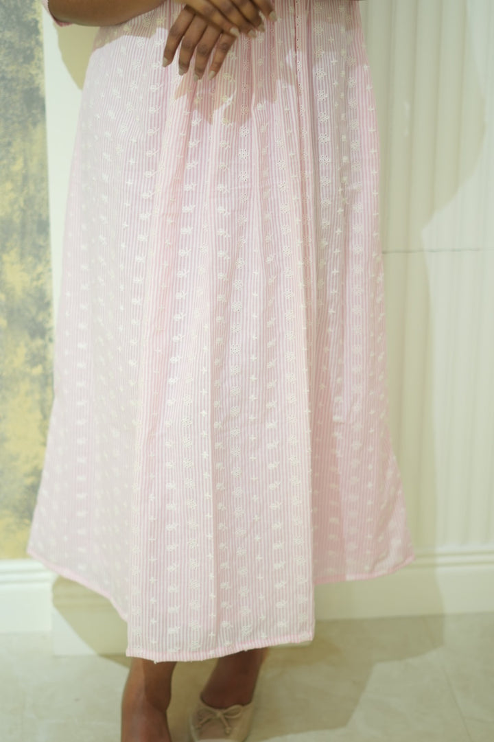 Pink cotton dress TKTB1061