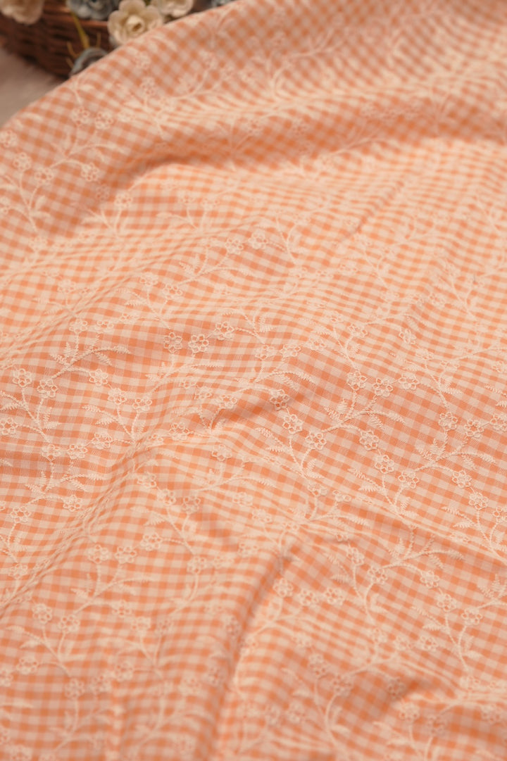 Cotton Check Material TRF5837