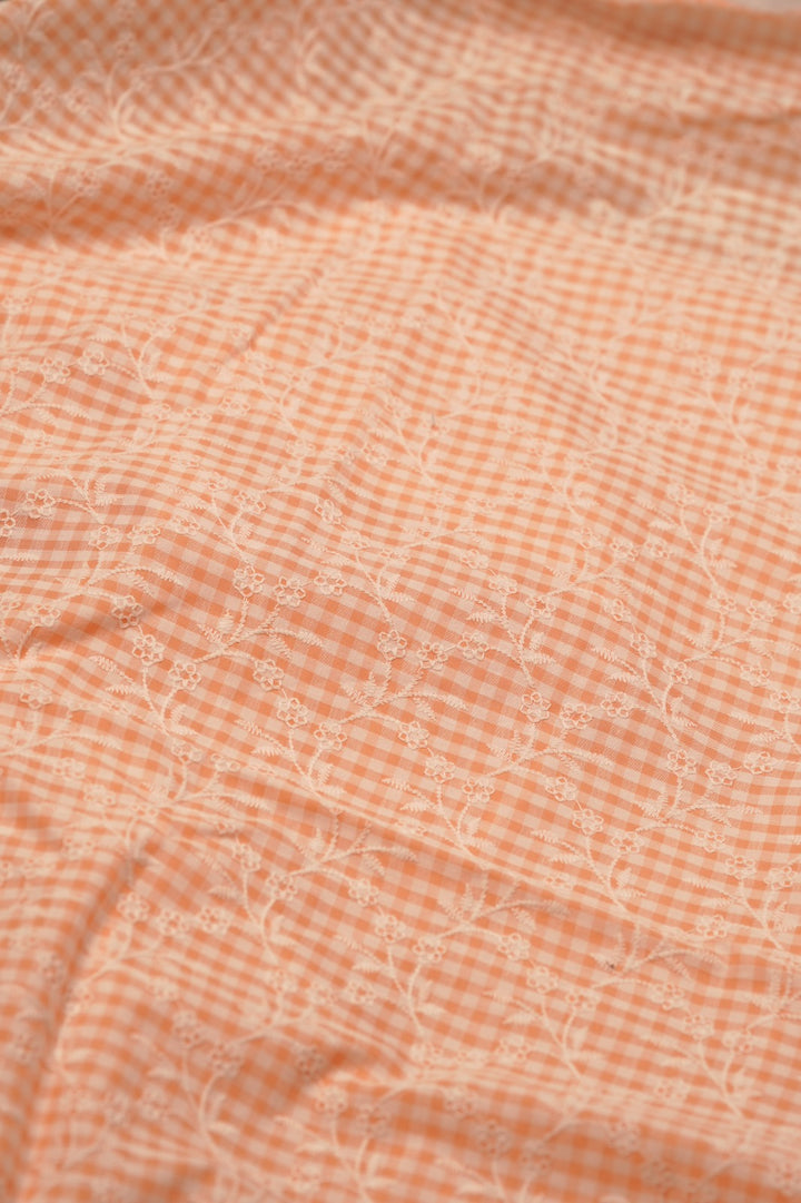 Cotton Check Material TRF5837