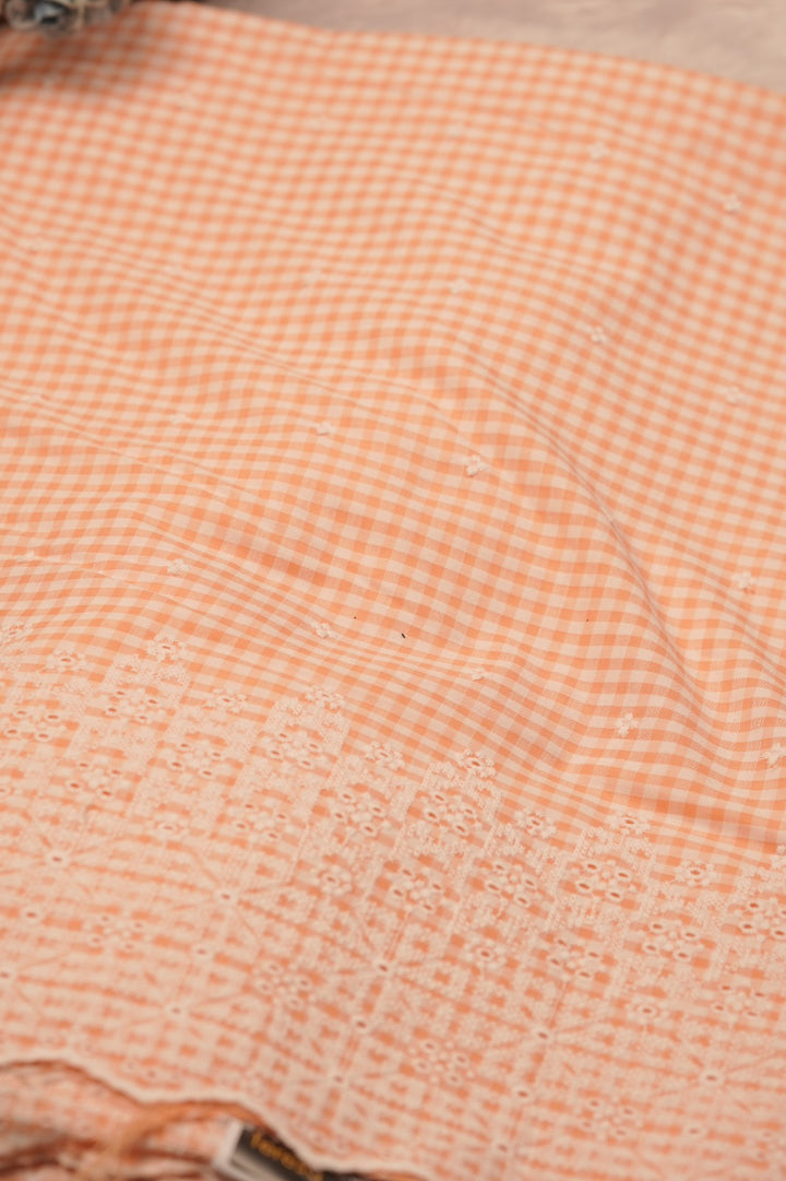 Cotton Check Material TRF5837