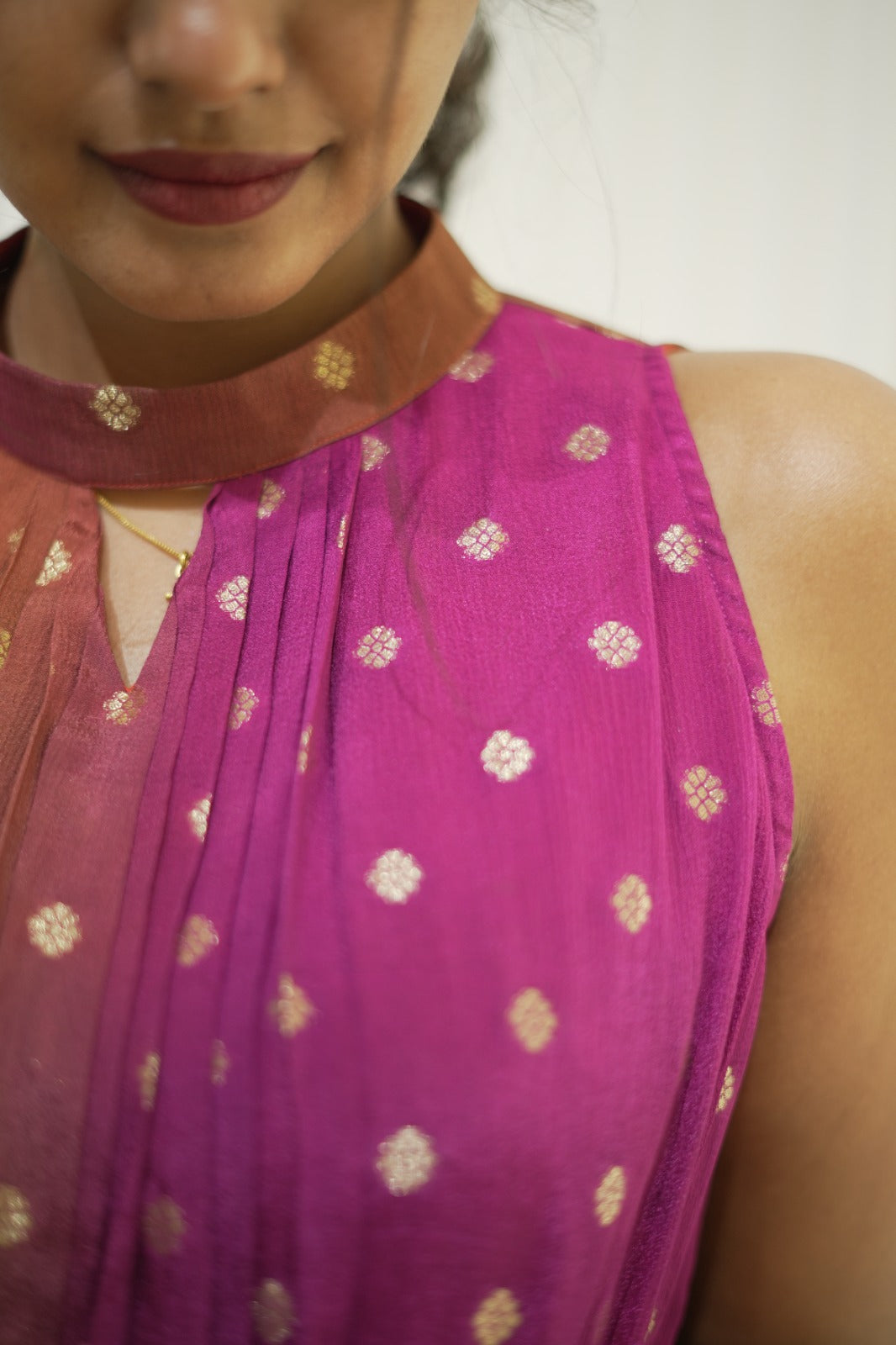 Multi shade chinnon dress TKTS1060