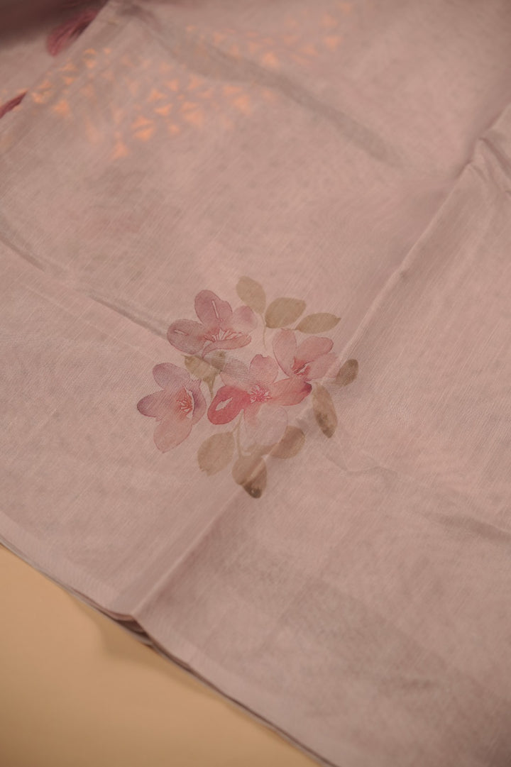 Semi Chanderi Saree TSA01648