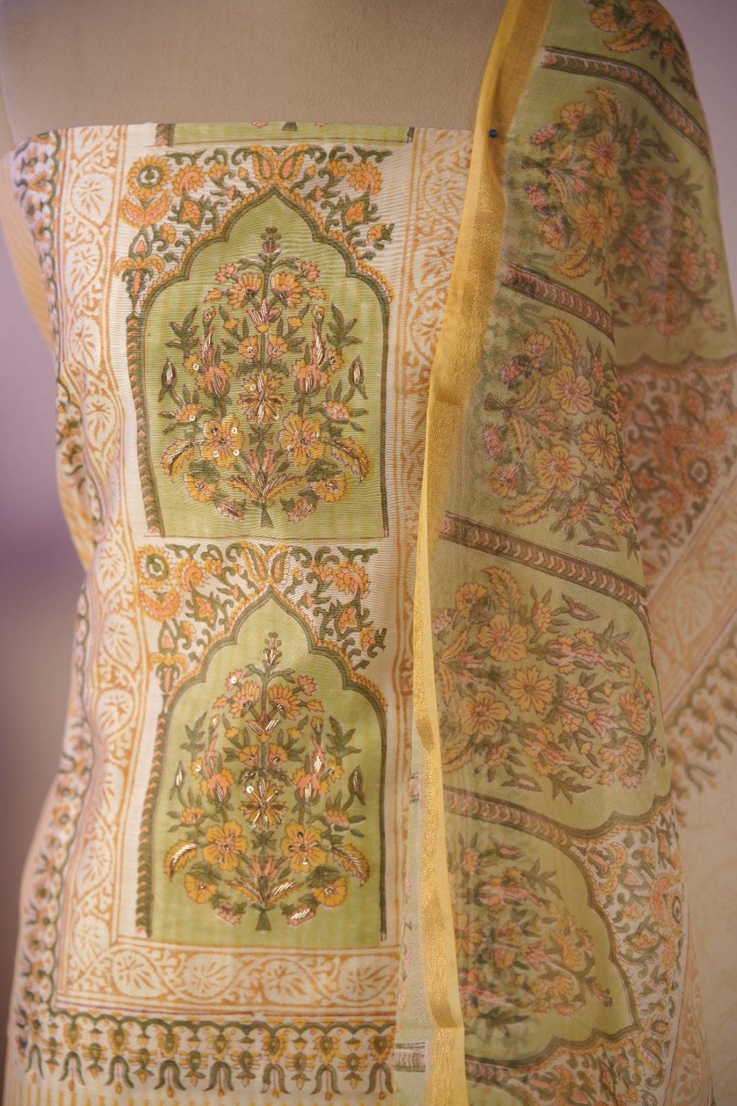 Semi Chanderi Salwar TSS01670