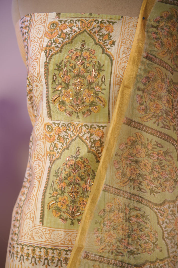 Semi Chanderi Salwar TSS01670