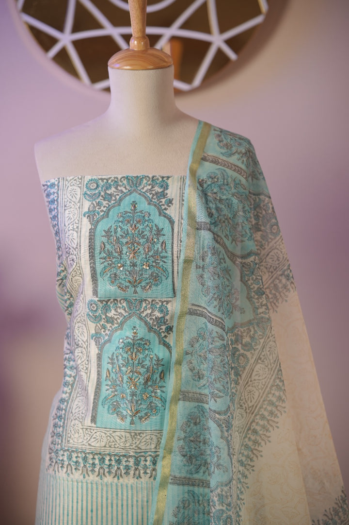 Semi Chanderi  Salwar TSS01671