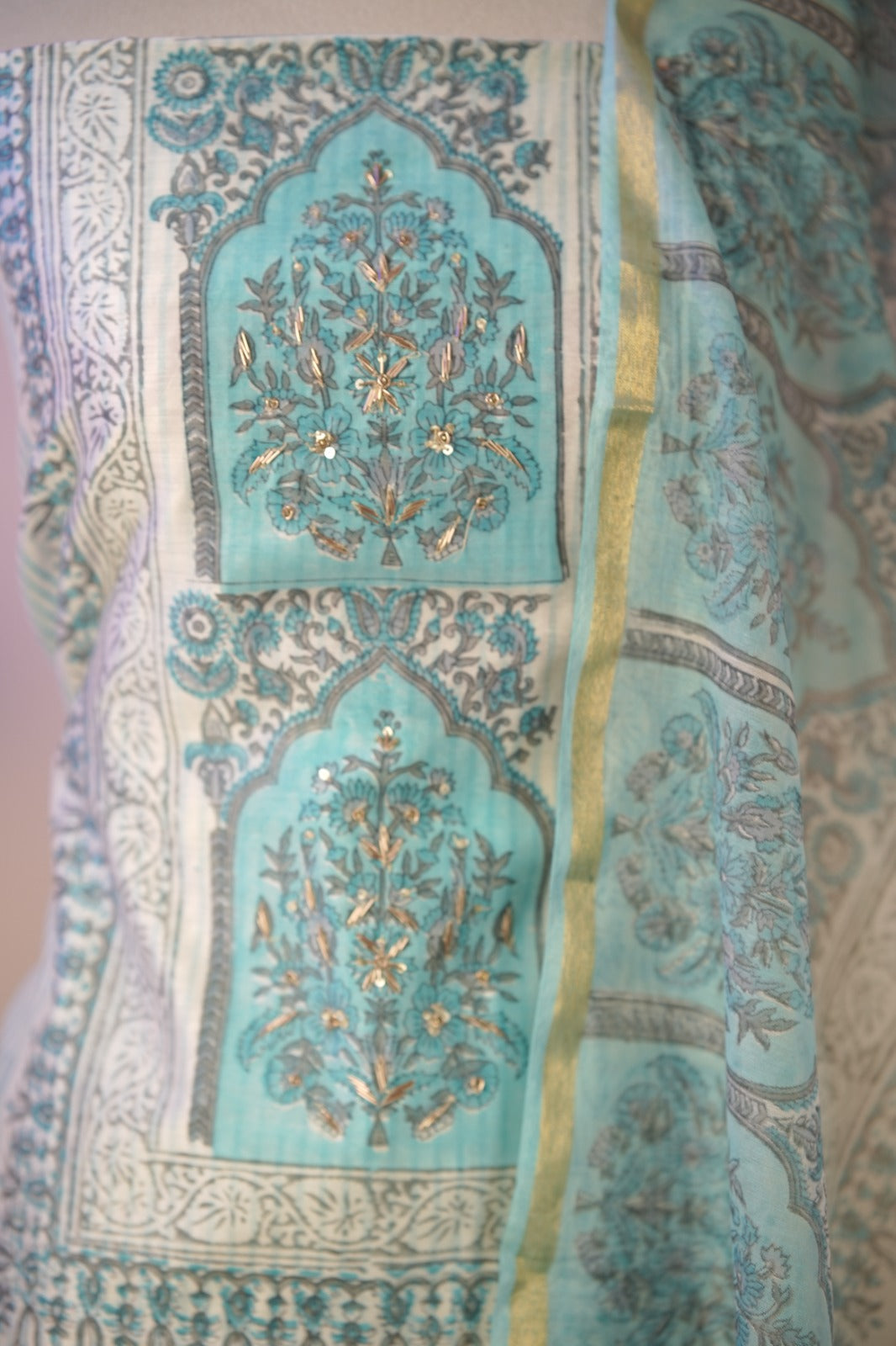 Semi Chanderi  Salwar TSS01671