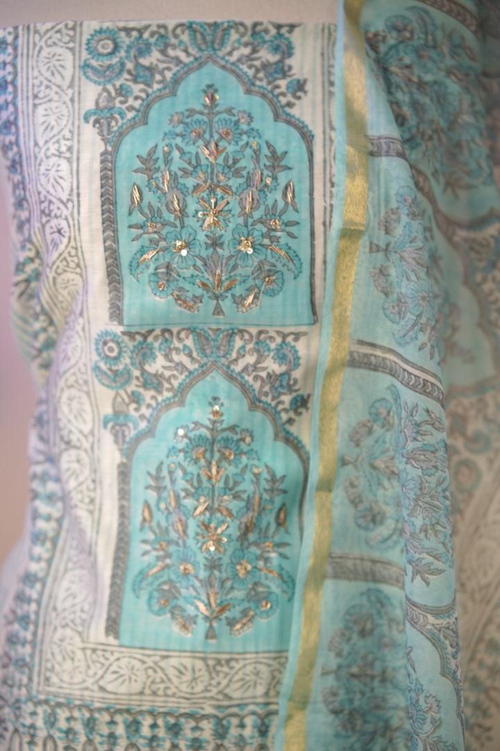 Semi Chanderi  Salwar TSS01671