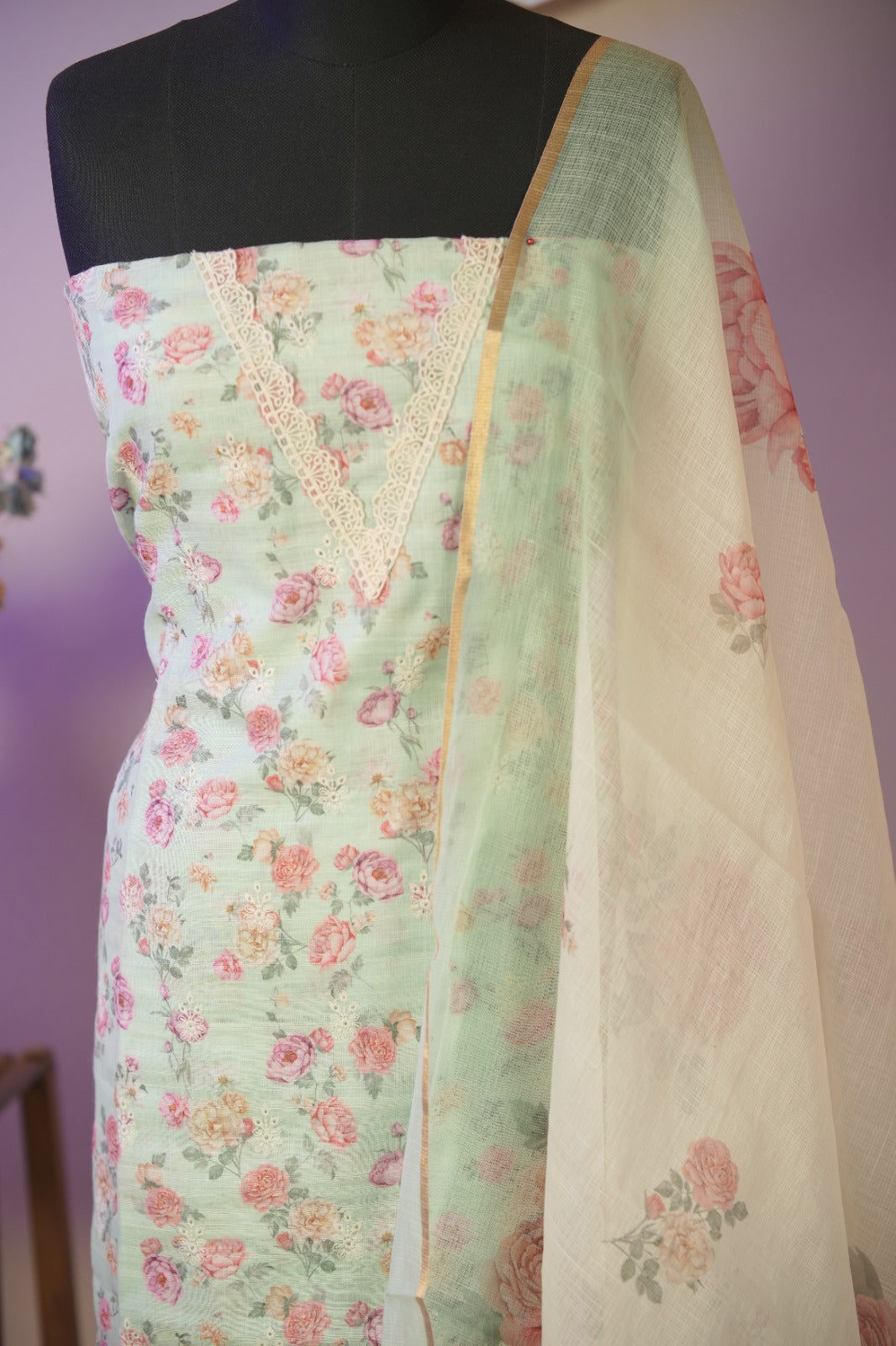Semi Chanderi Salwar TSS01699