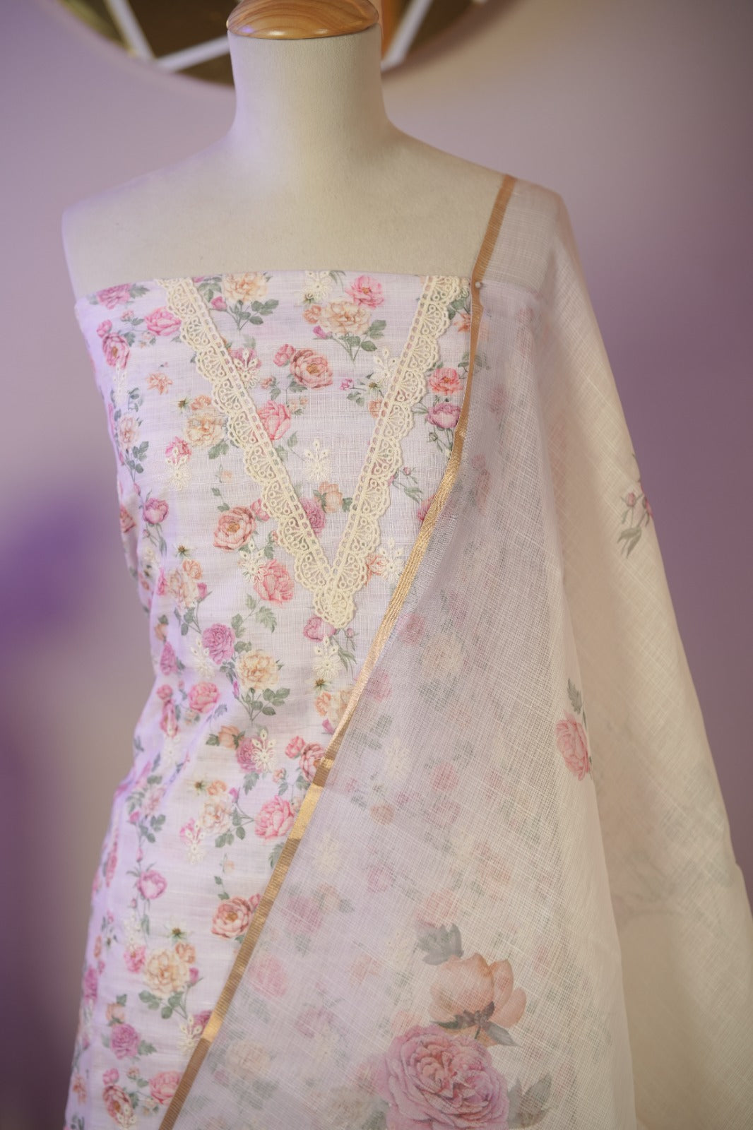 Semi Chanderi Salwar TSS01697
