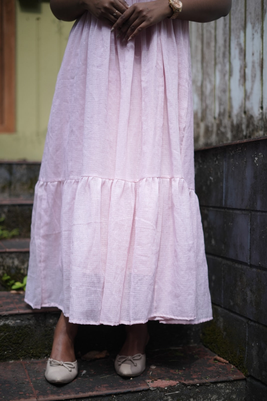 Pastel net kotta dress Tktd1062