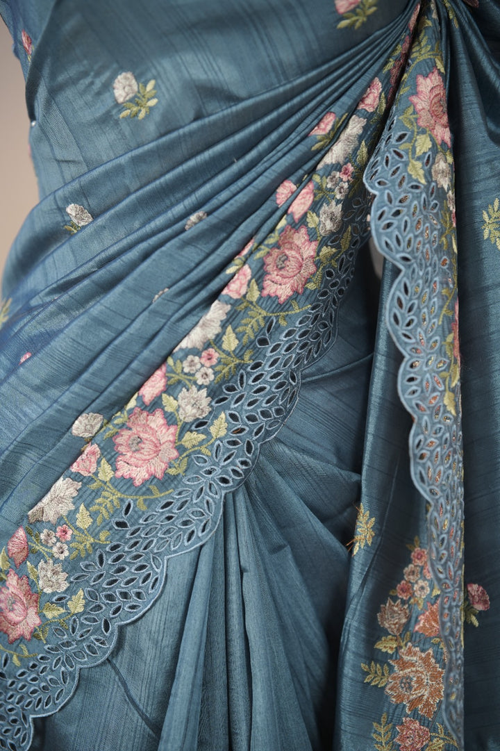 Semi Tussar Saree TSA 01723