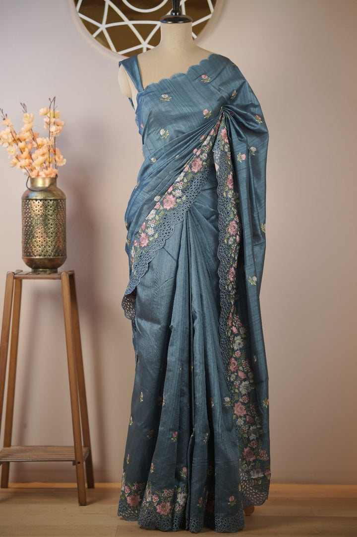 Semi Tussar Saree TSA 01723