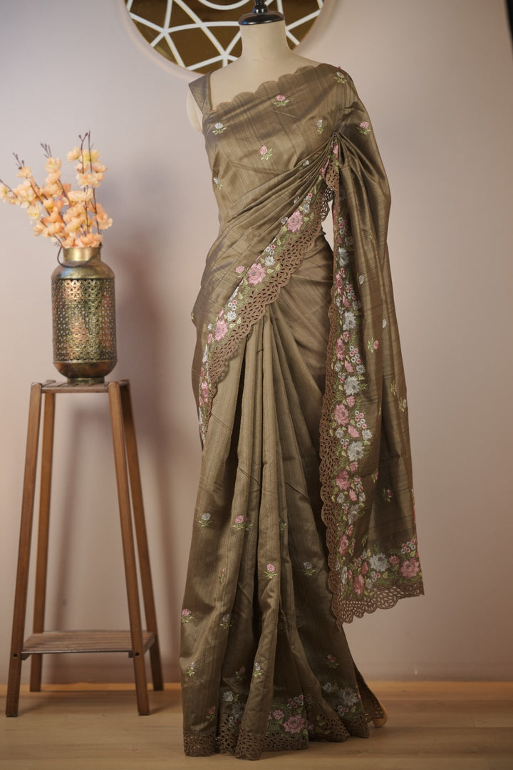 Semi Tussar Saree TSA01722