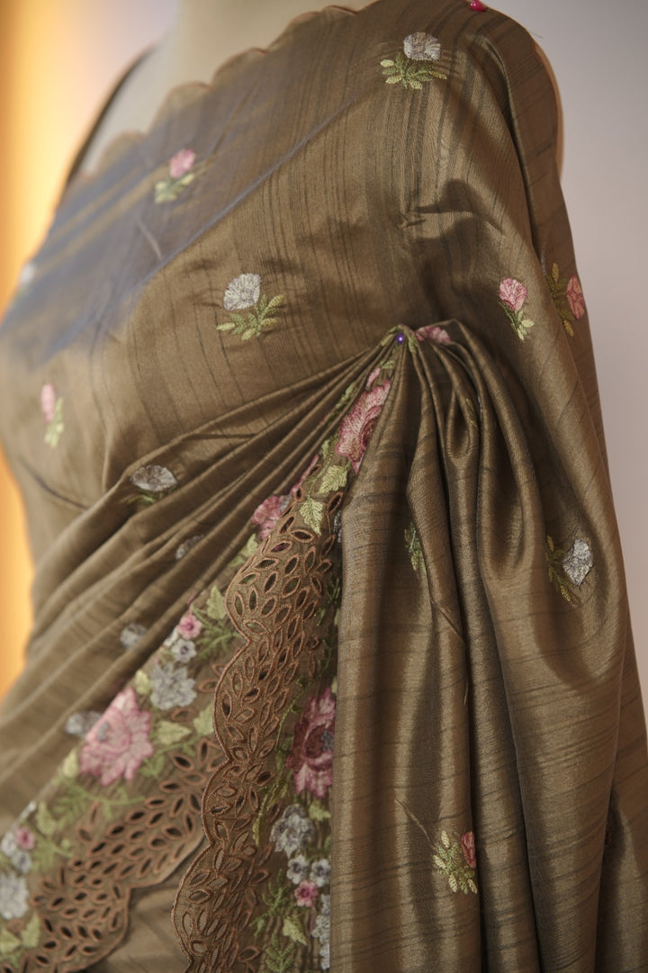 Semi Tussar Saree TSA01722