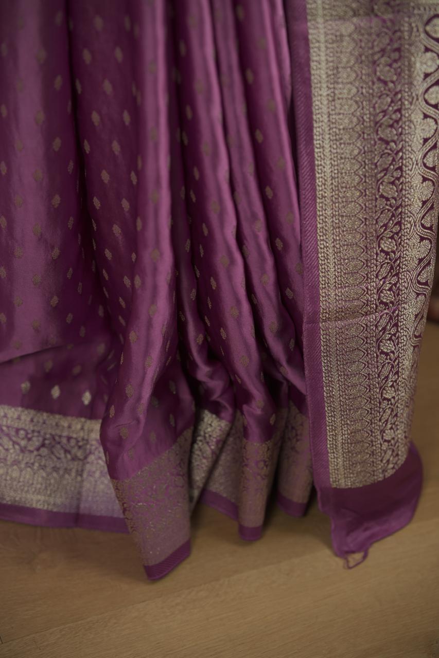 Semi Satin Saree TSA5889
