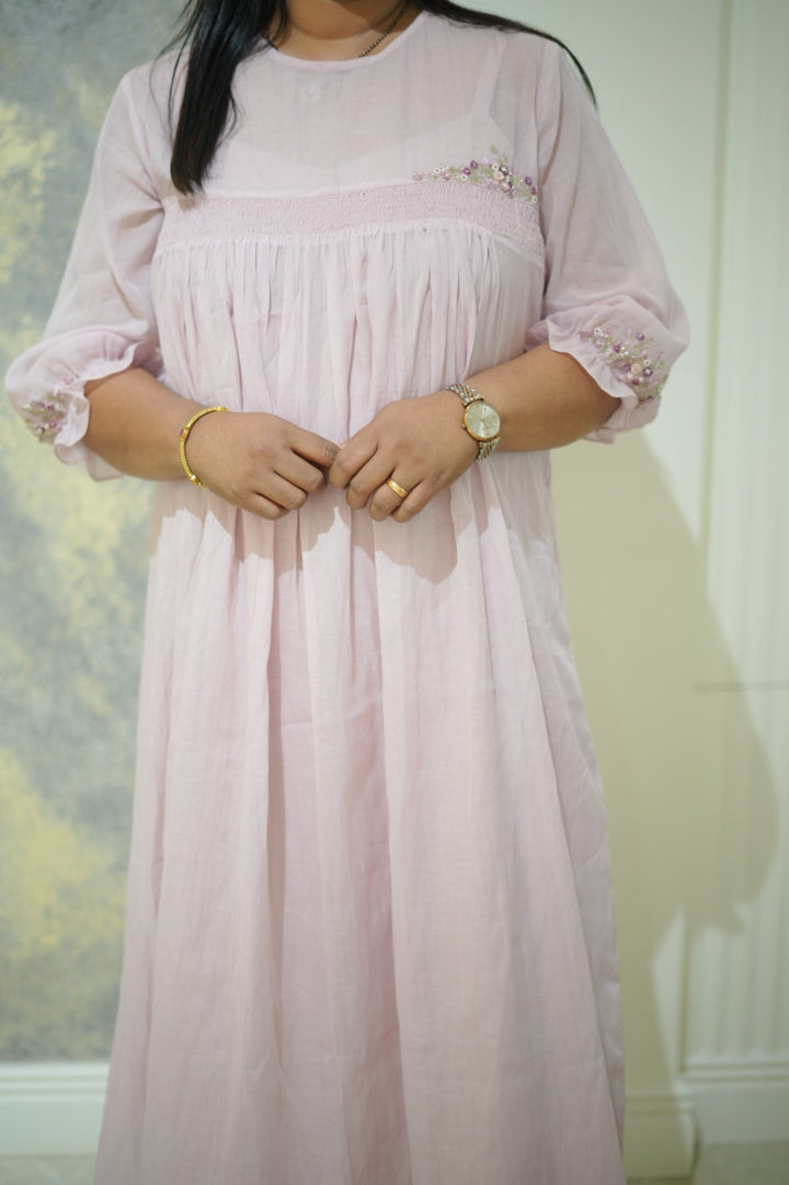 Smoked chanderi dress KD1071