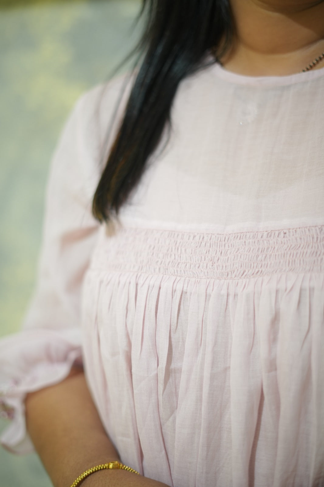 Smoked chanderi dress KD1071