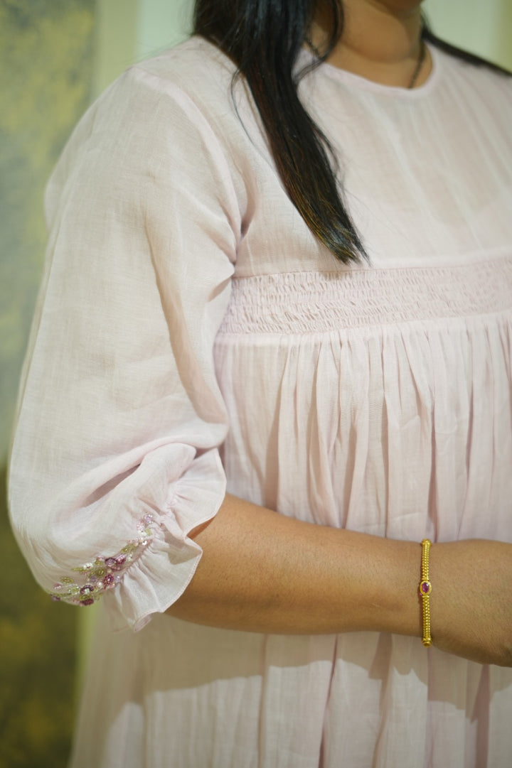 Smoked chanderi dress KD1071