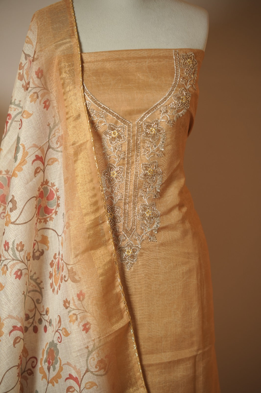 Semi Chanderi Salwar TSS01738