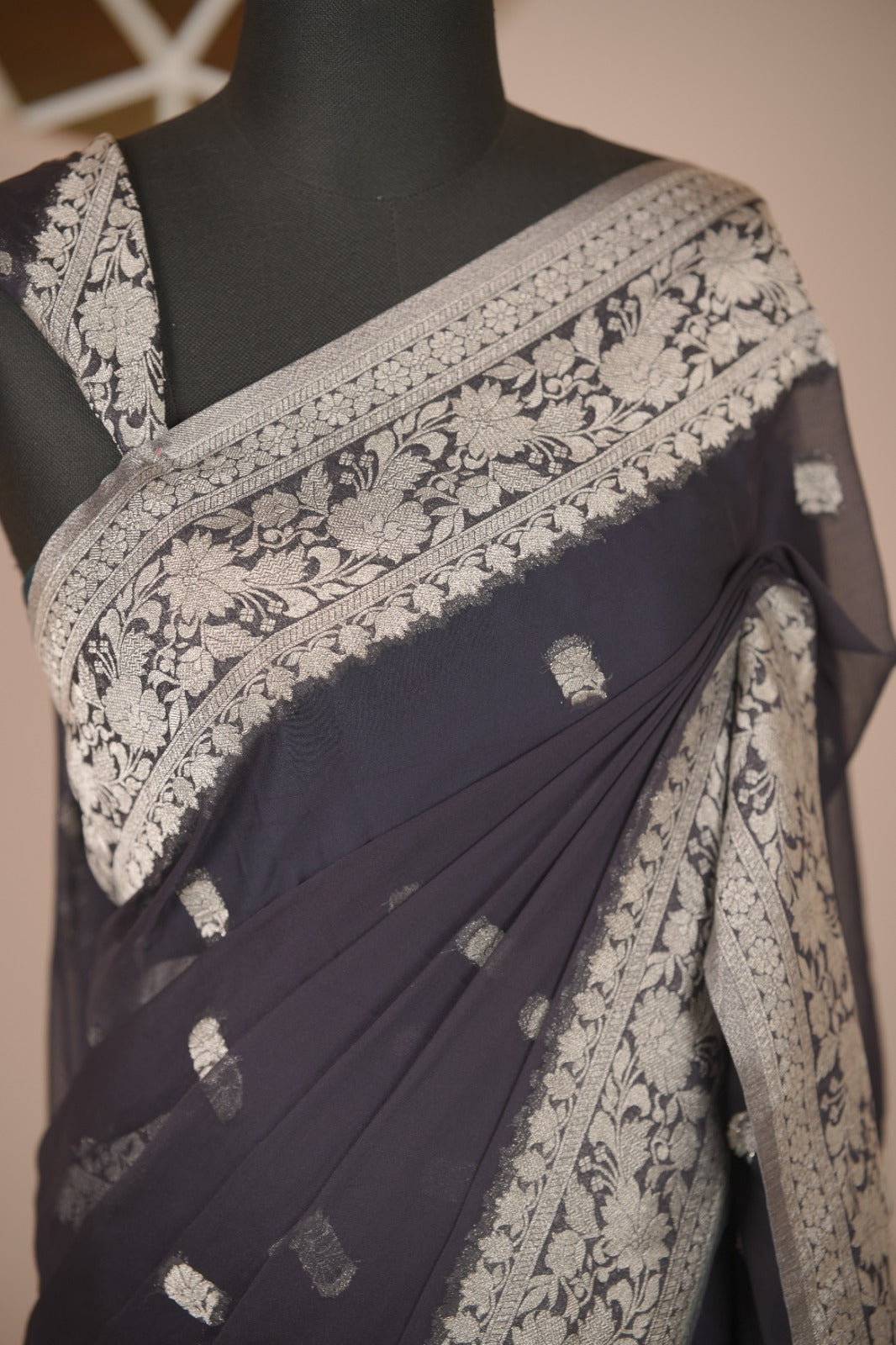 Georgette Banarasi Saree TSA01808