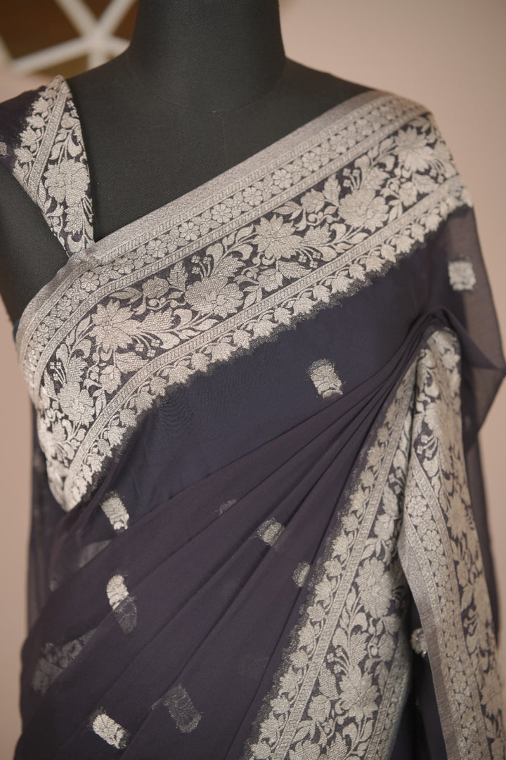 Georgette Banarasi Saree TSA01808