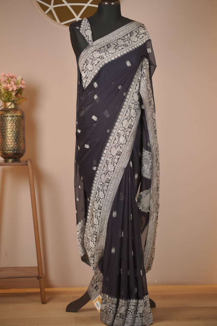 Georgette Banarasi Saree TSA01808