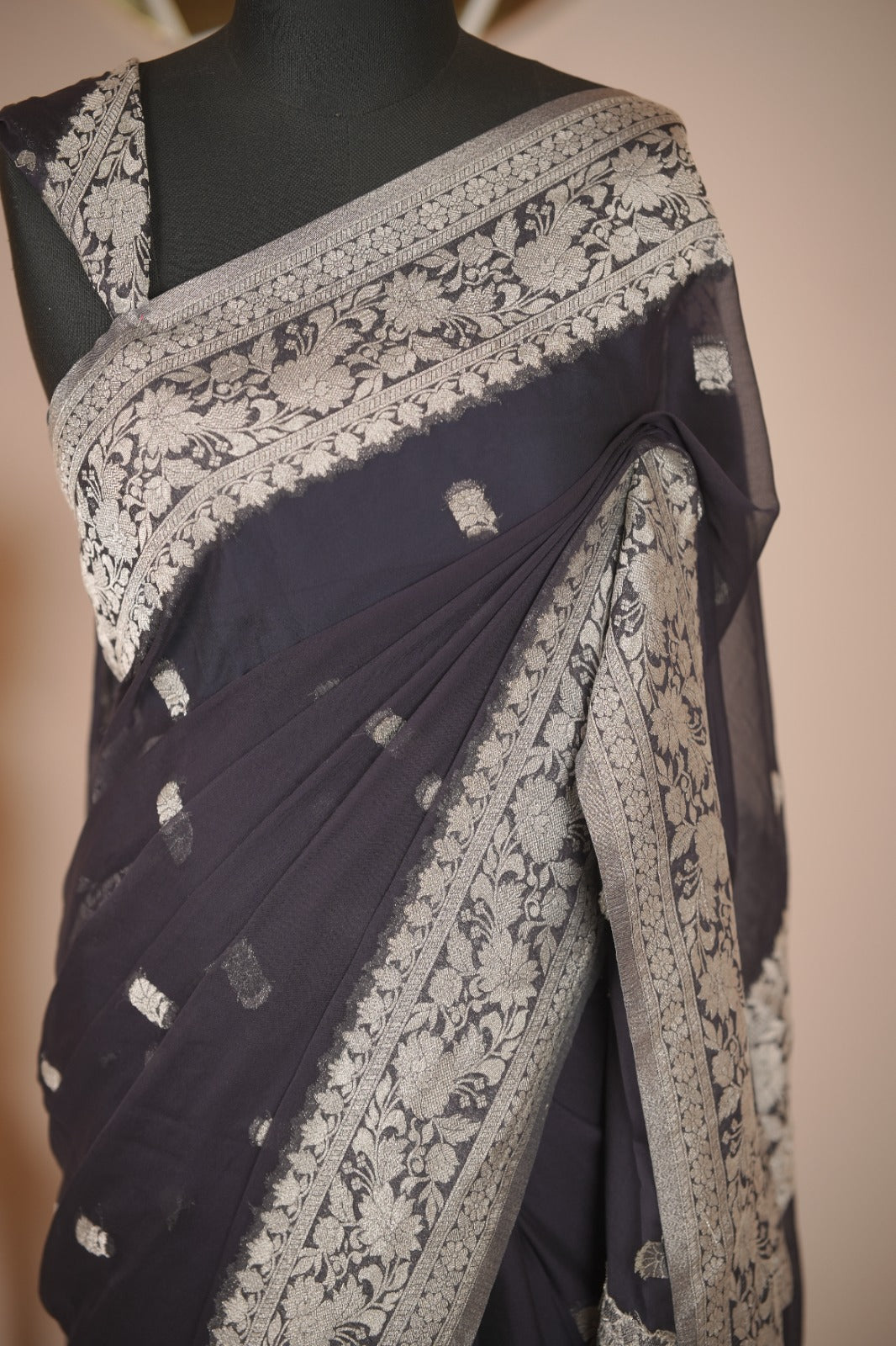 Georgette Banarasi Saree TSA01808