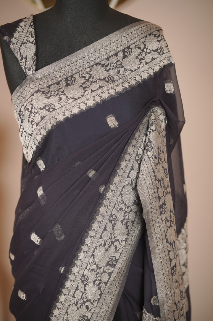 Georgette Banarasi Saree TSA01808