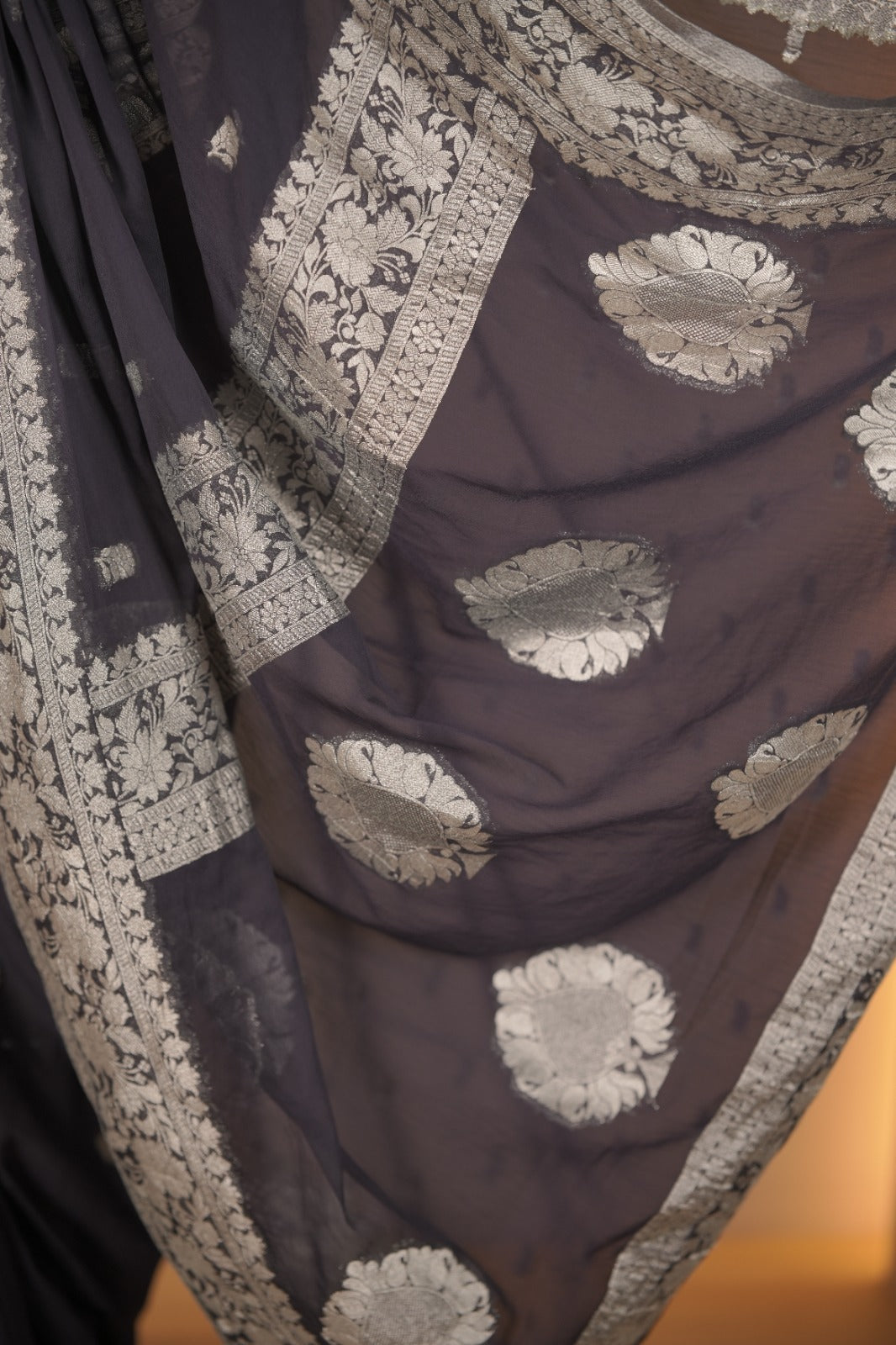 Georgette Banarasi Saree TSA01808