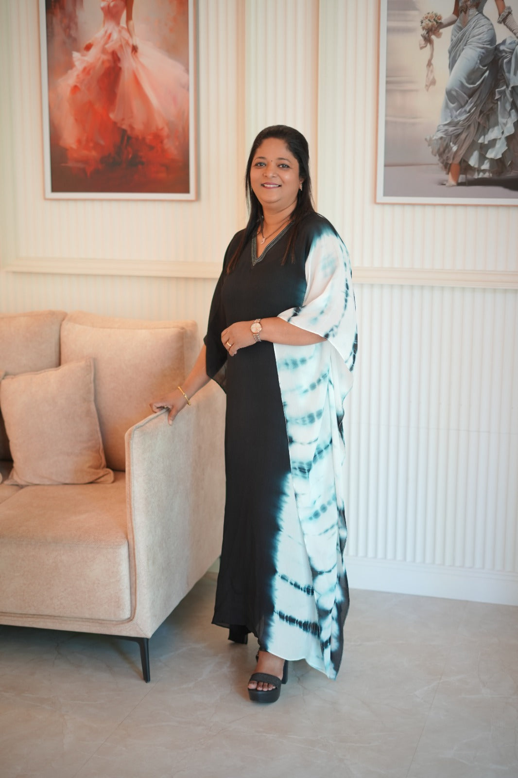 Tie Dyed Kaftan KFS1067