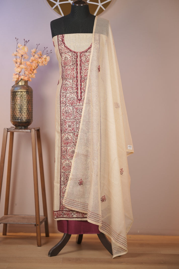 Semi Chanderi Salwar TSS01757