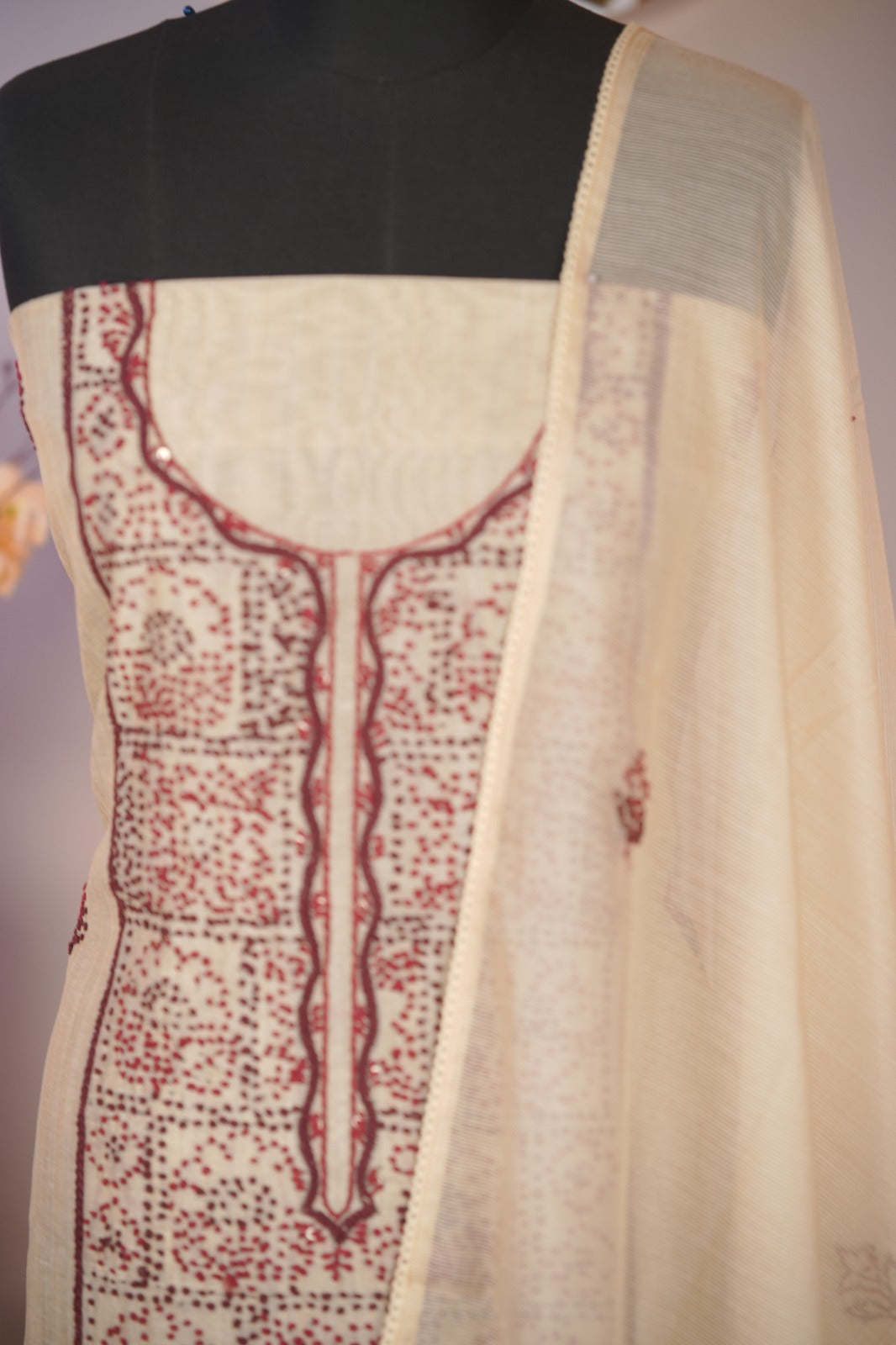 Semi Chanderi Salwar TSS01757